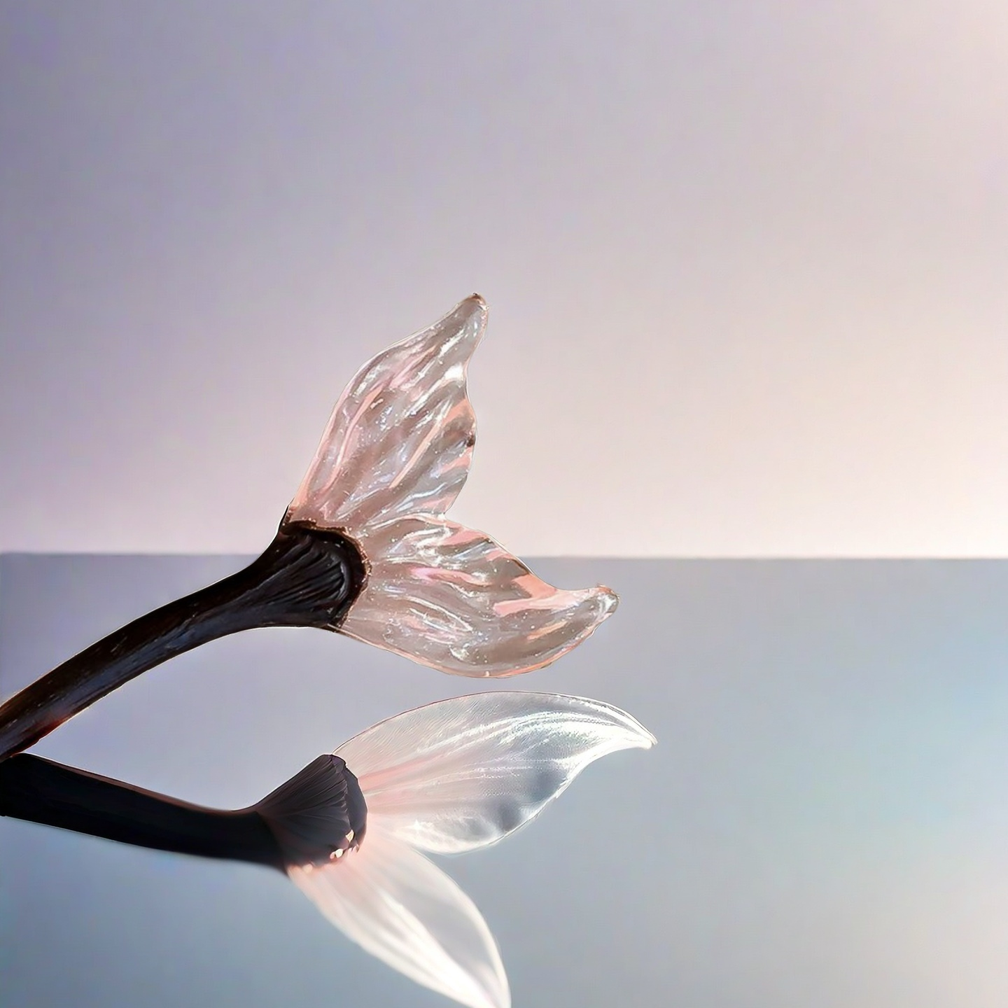 TAOÉ Handcrafted Ebony Hair Stick - Glacier Glass Updo Hairsticks-Hymns