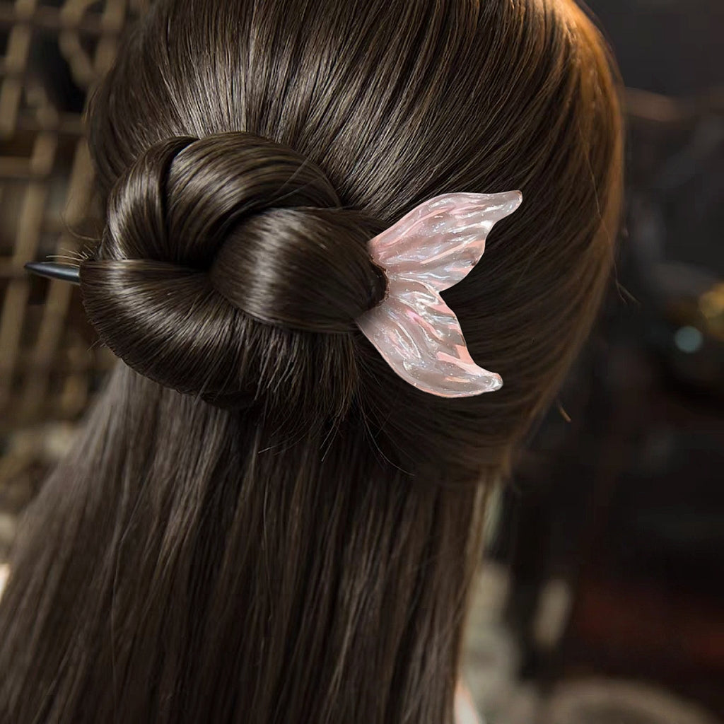 TAOÉ Handcrafted Ebony Hair Stick - Glacier Glass Updo Hairsticks-Hymns